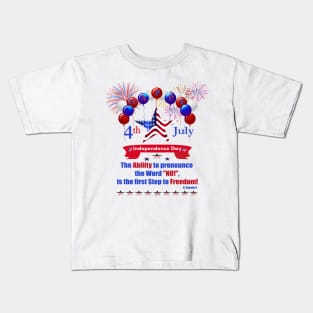 independence Day Balloon Kids T-Shirt